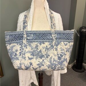Vera Bradley Floral Blue and White Tote Bag
